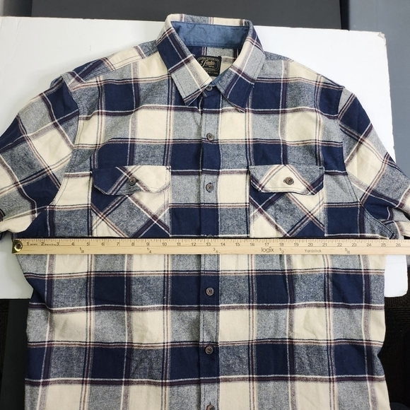 Jachs Shirt Men XXL MFG Hetitage Flannel Plaid Long Sleeve Outdoor Bust Pockets - Picture 7 of 14